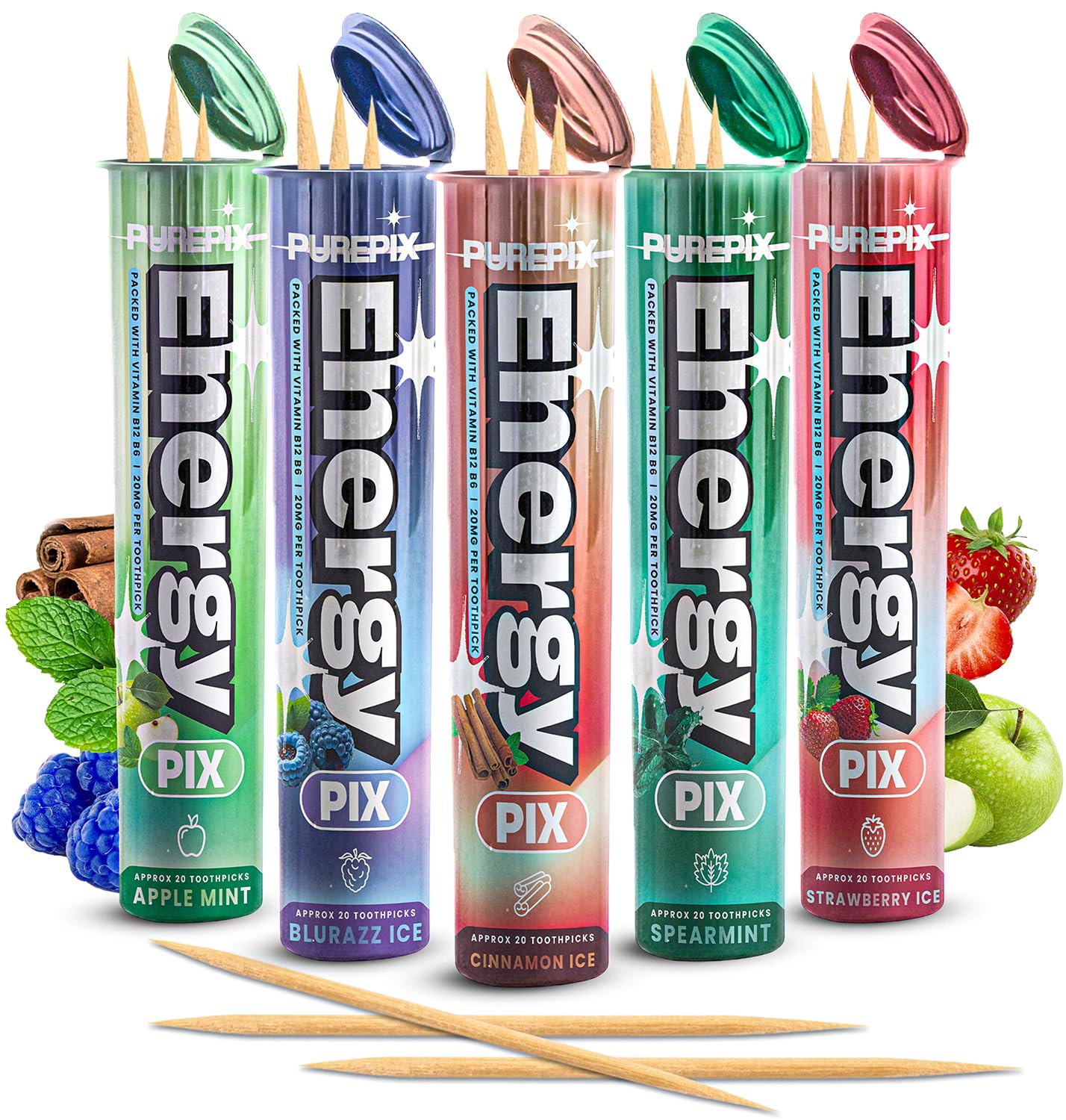 Amazon.com: EnergyPix, Caffeine Flavored Toothpicks with L