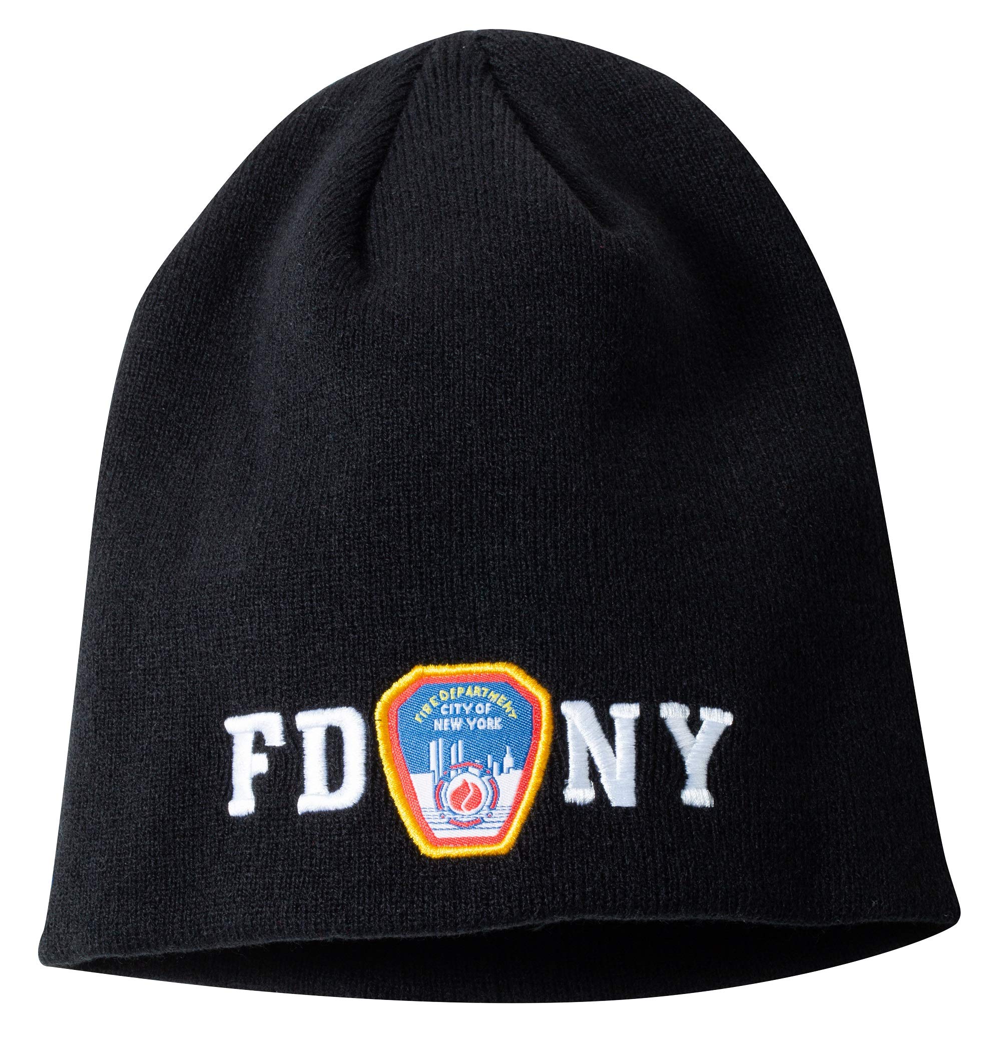 NYC FACTORY FDNY No Fold Winter Hat Beanie Skull Cap Officially Licensed Black