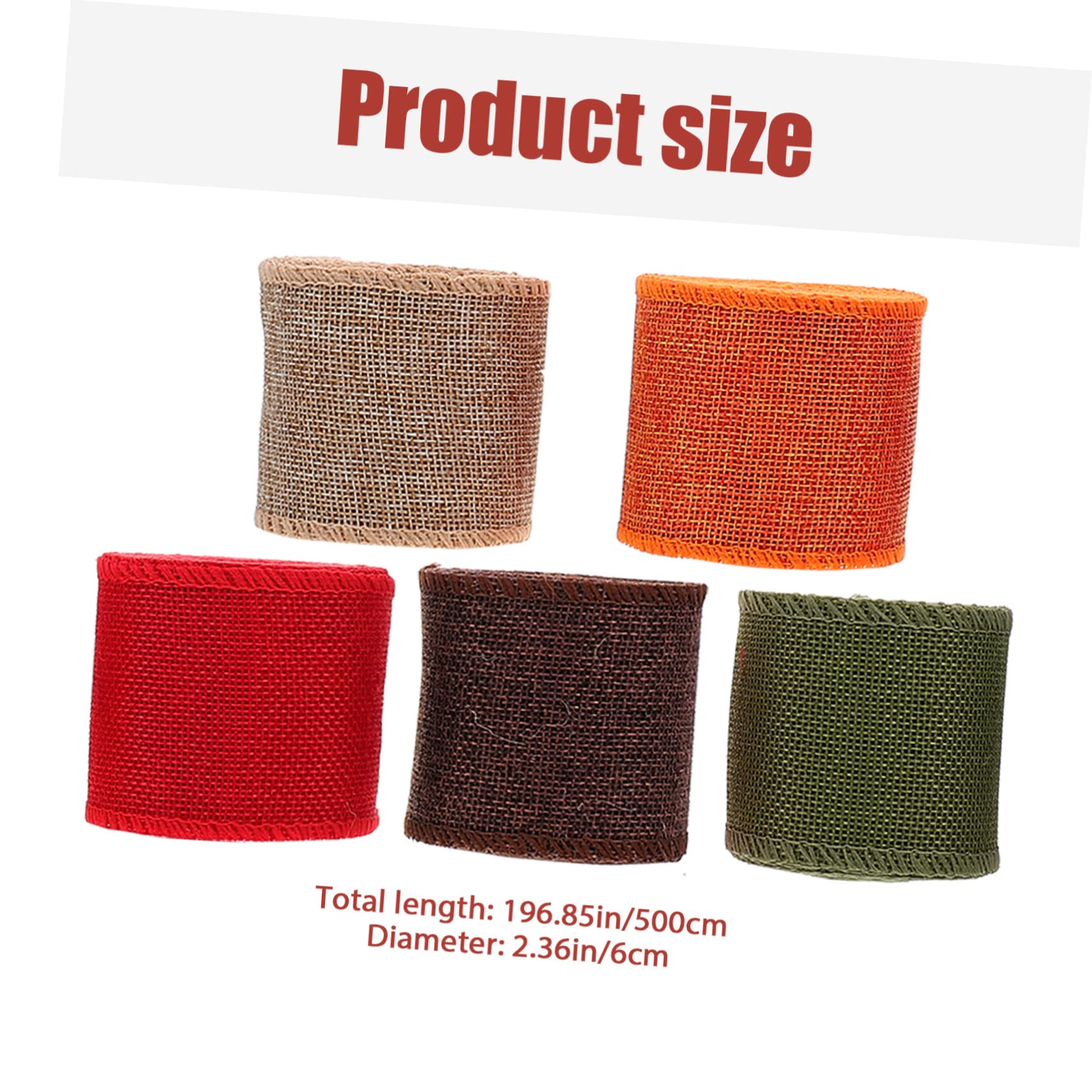 Lurrose 3 Sätze Gurtbandimitat Aus Leinen Seidenband Ribbon Dekoration Türdeko Weihnachten Aufkleber Linie Korb Verschleißfestes Geschenkband Praktisches Wickelband Polyester 5 Rollen * 3