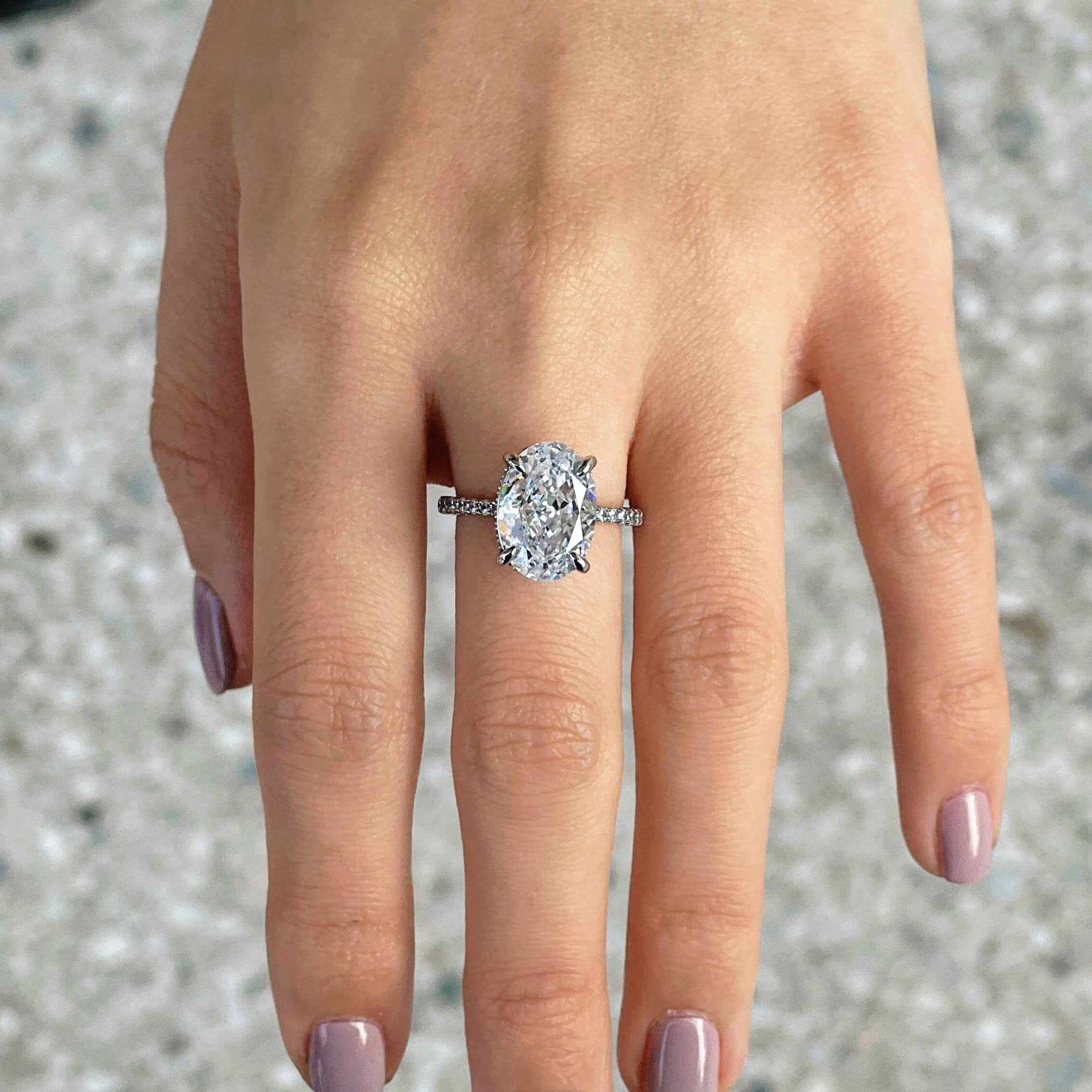 Michooyel S925 4ct taglio ovale cubic zirconia anelli di fidanzamento per le donne fede nuziale anello di promessa fede nuziale in argento sterling