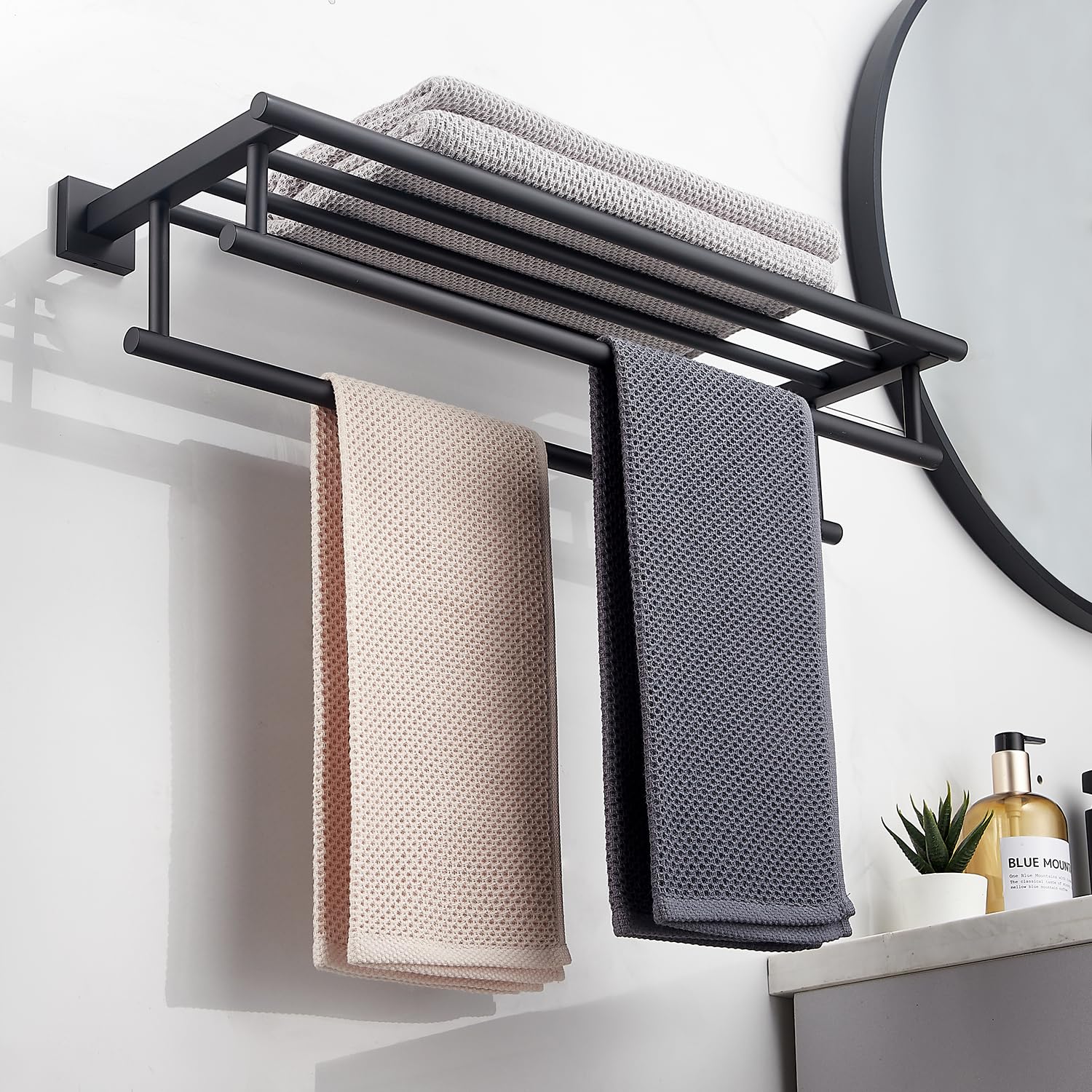 Consola 40 Cm Para Lavamanos Juego De 2 Consolas/Soportes De Pared Para Lavabo YARDIN - Acero Inoxidable Cepillado, 40x15 Cm, Soporte De Carga Pesada, Fácil Instalación Estante Baño Carga Pesada