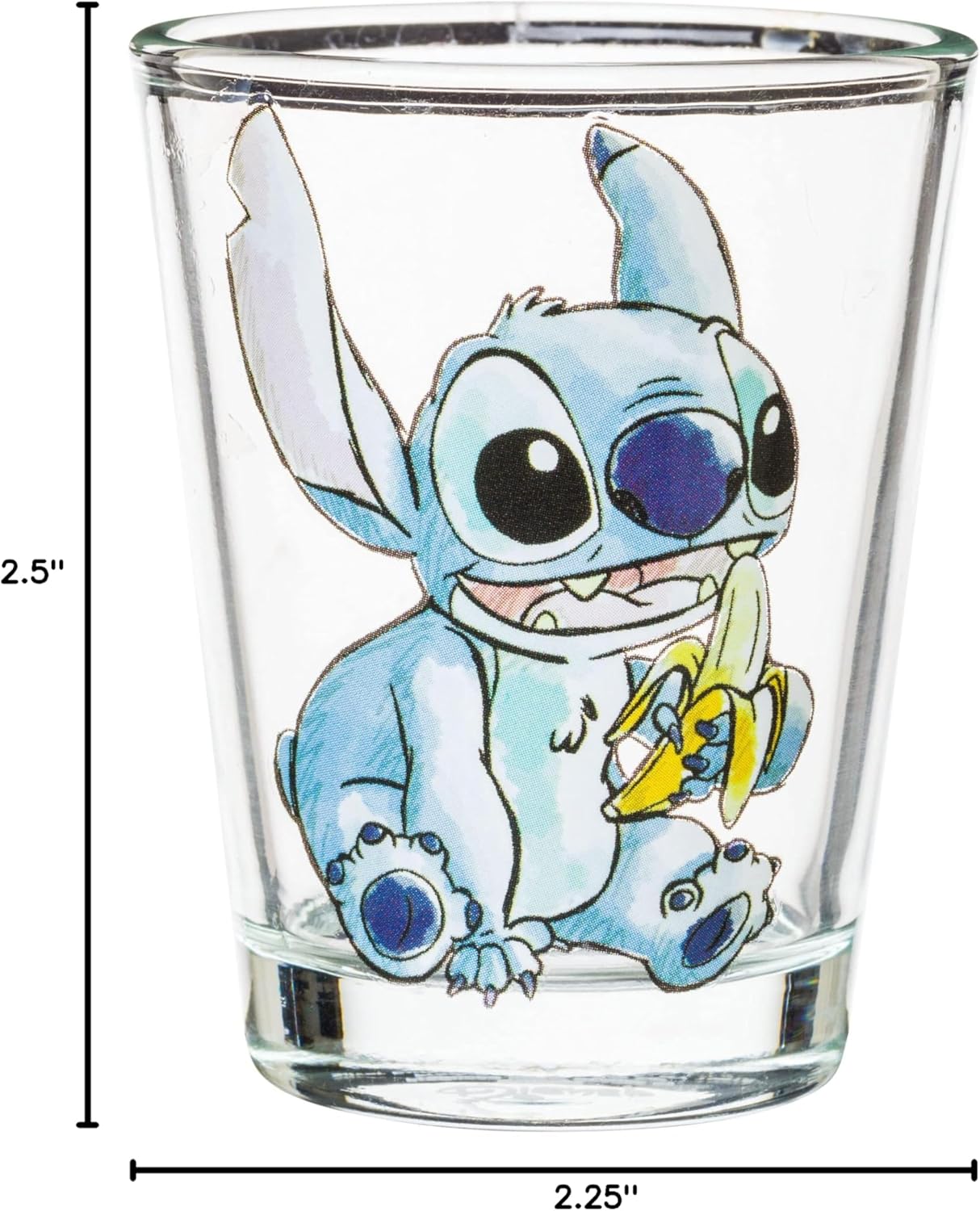 Silver Buffalo Disney Lilo and Stitch Poses with Fruit, Ice Cream, and Heart 4 Pack Mini Glasses, 1.5 Ounces - Image 9