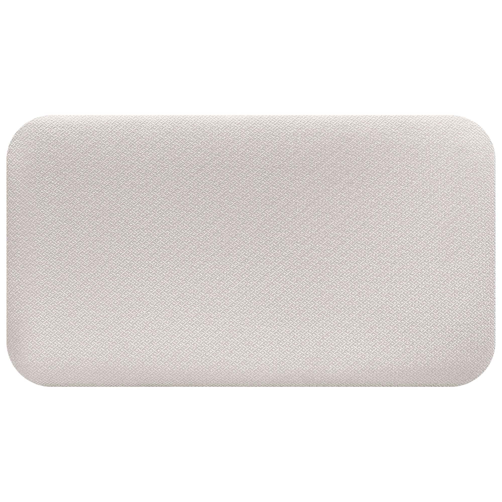 DHOME Cabecero Tapizado Liso Redondeado Luxury Edition para Pared Acústicos Cabeceros Absorbentes Cabezal Cama Dormitorio (Silver Nacar, 95cm)