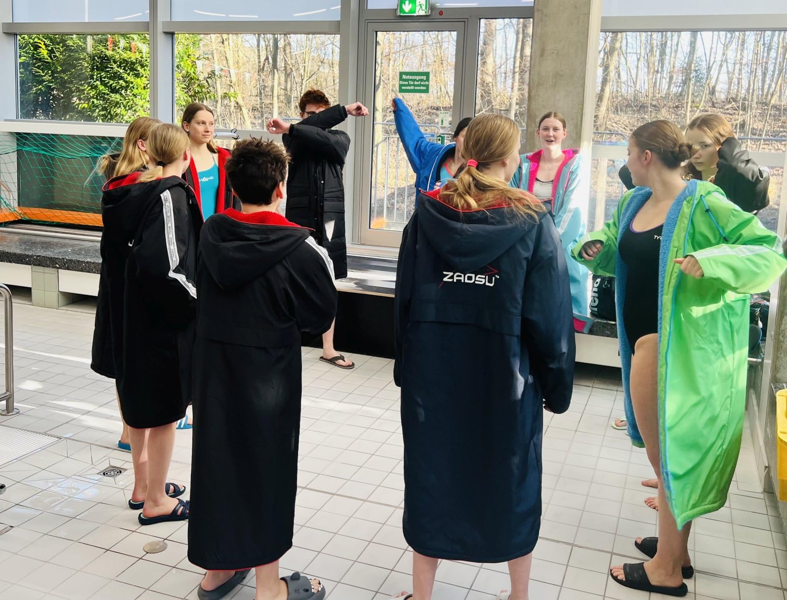 ZAOSU Damen & Herren Wärmemantel, Bademantel Kinder & Erwachsene, Schwimmen, Triathlon, Surfen, Freiwasser, Outdoor Sport