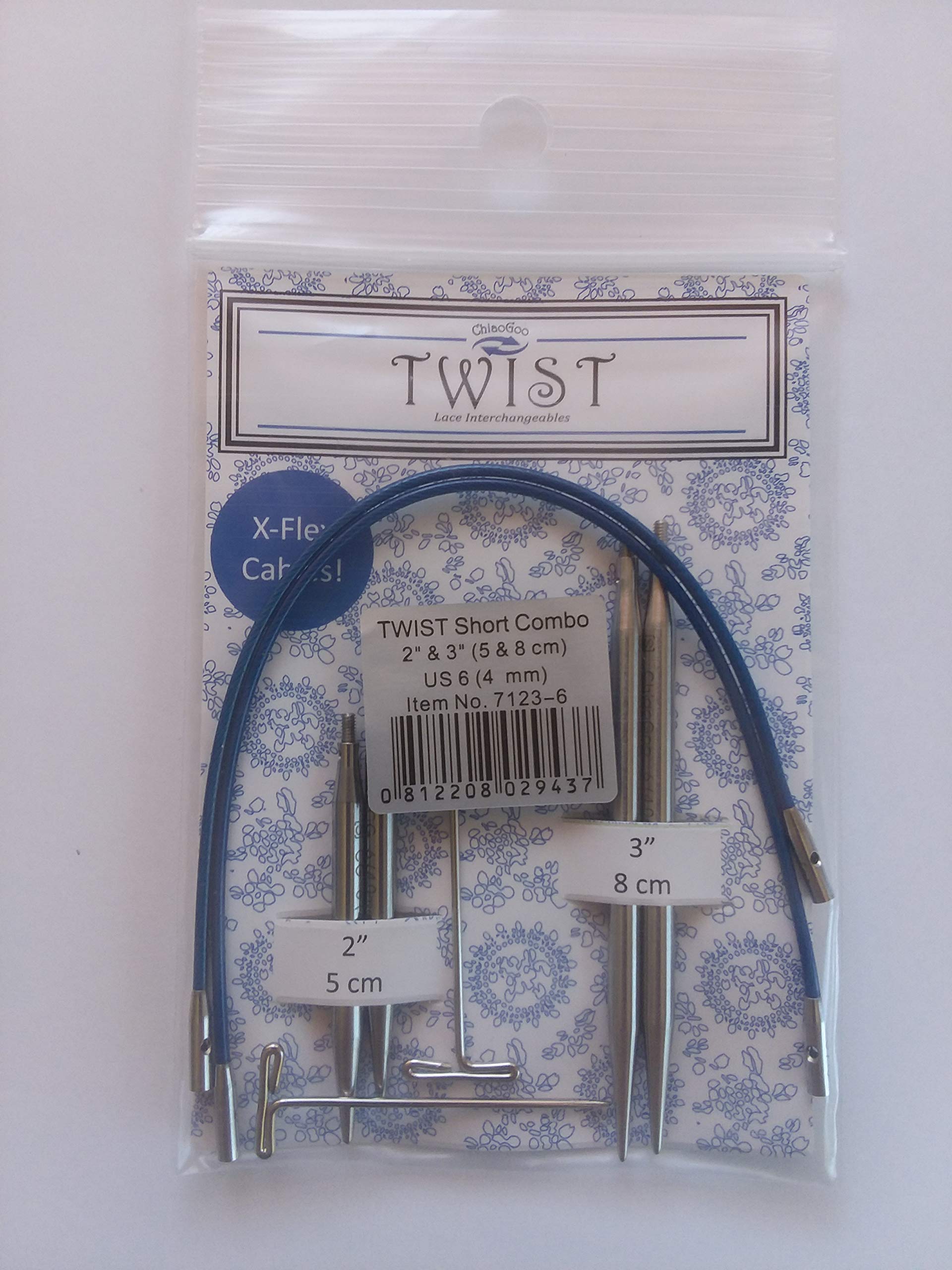 ChiaoGoo Interchangeable Needle Tips Combo Pack, Blue, US-5 (3.75 mm)