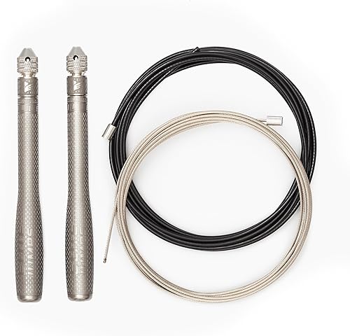 Elite Jumps Bullet Comp - Cuerda de saltar de velocidad para entrenamiento doble bajo WOD - Cuerda de velocidad profesional de alto rendimiento para