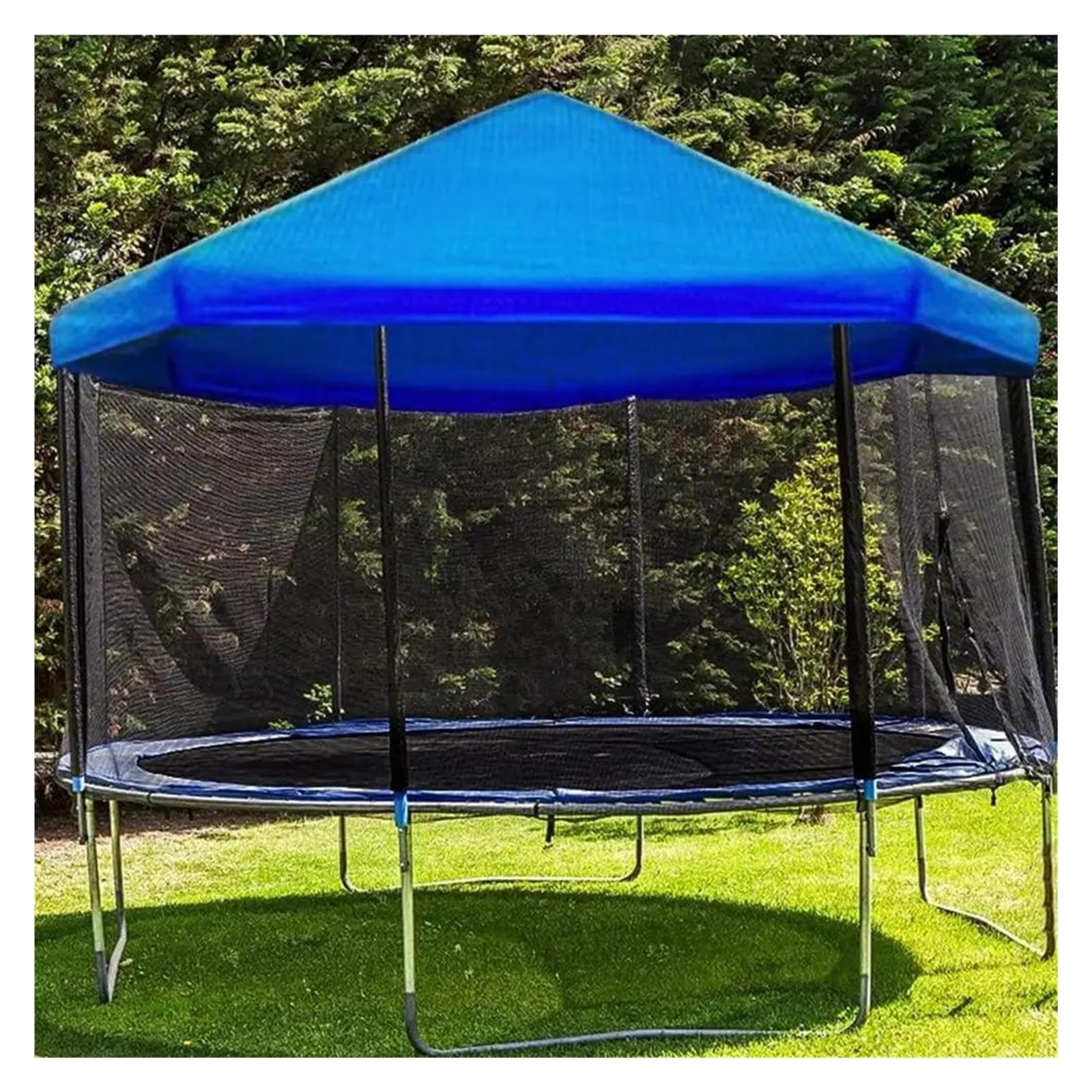 Colchoneta Recambio Exterior Trampolín Cubierta De Protección Solar para Trampolín, Cubierta De Sombrilla Anti-UV A Prueba De Polvo, Cubierta De Protección Azul