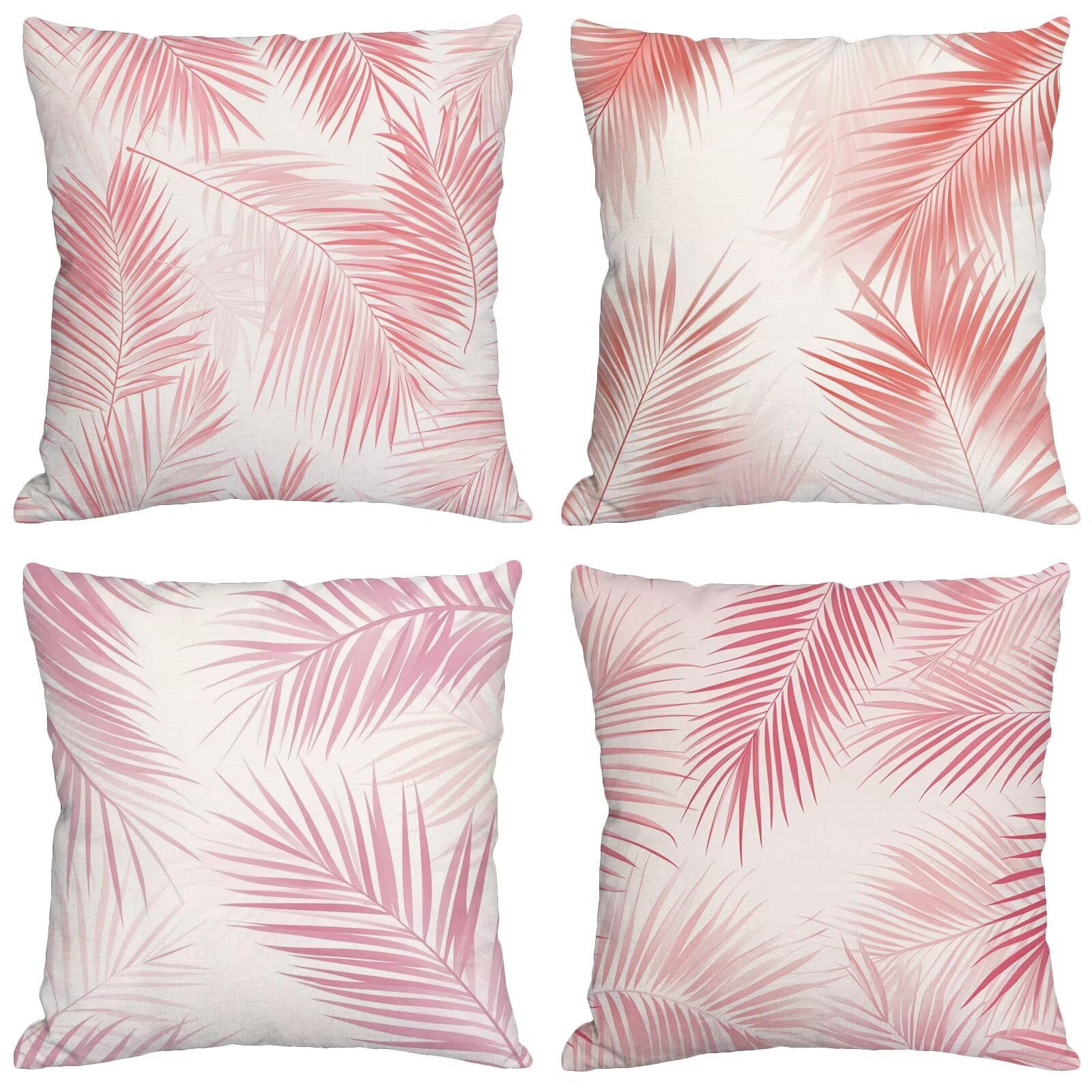 Gros canapé taie oreiller rose et housses coussin 40x40 imperméable motif