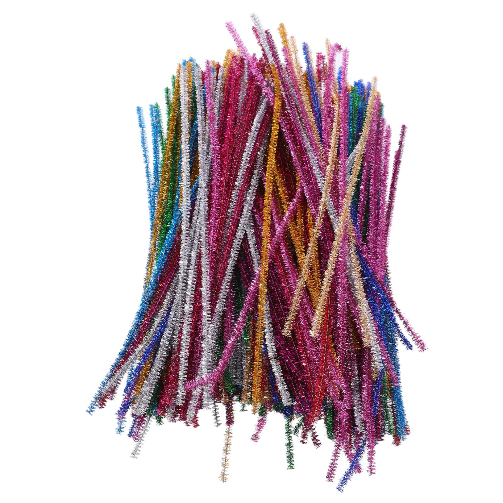 Homoyoyo 400pcs Chenille Stems Handmade Craft Material Glitter Twisted Rods for Boys and Girls' DIY Crafts Family Bonding