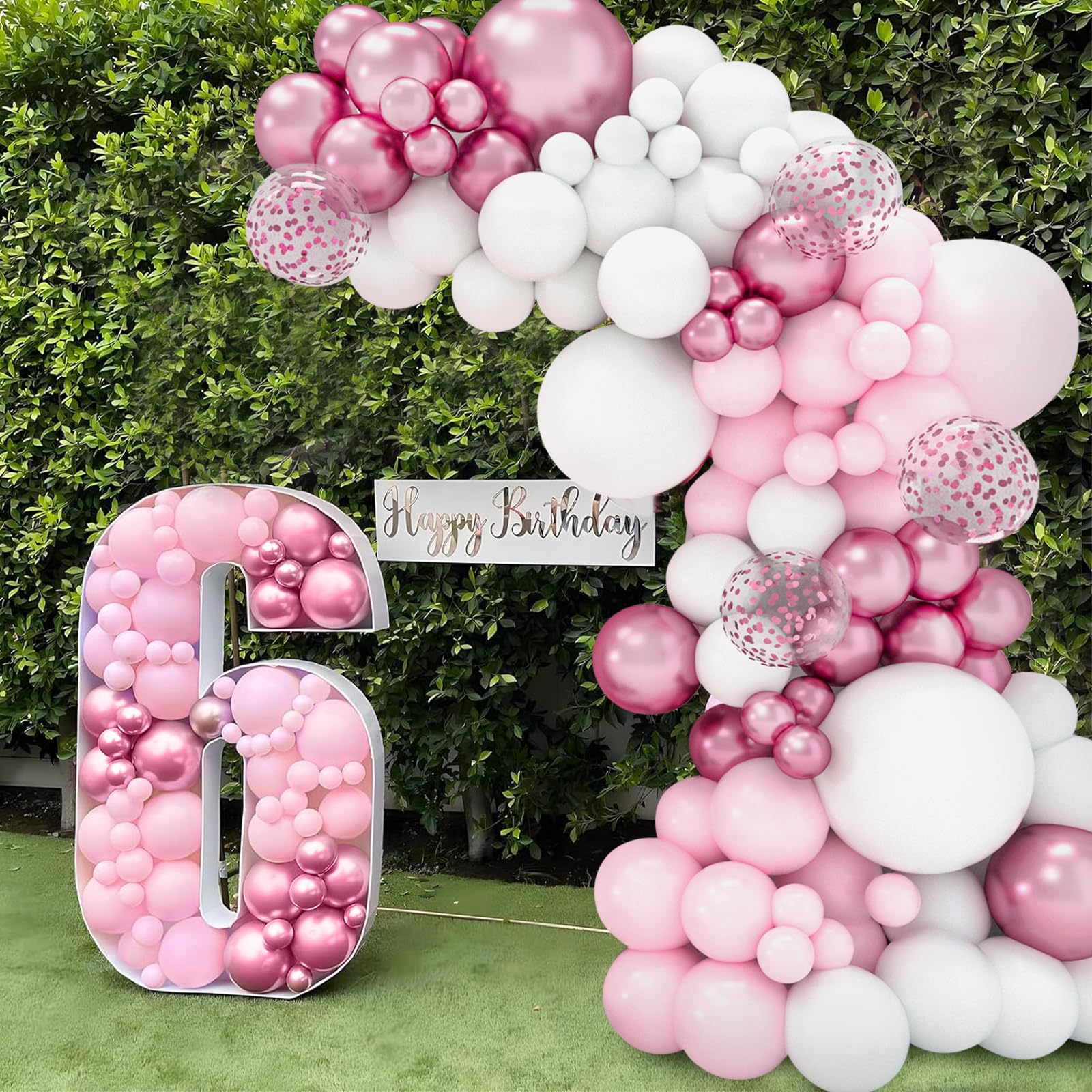 Blush Pink Balloon Bow Kit, 109 Stukken Baby Rose Ballonnen Boog met Zachte Oranje en Gouden Ballonnen, Rose Gouden Confetti voor Verjaardagsfeestje Decoraties Meisje Baby Shower Bruids Douche