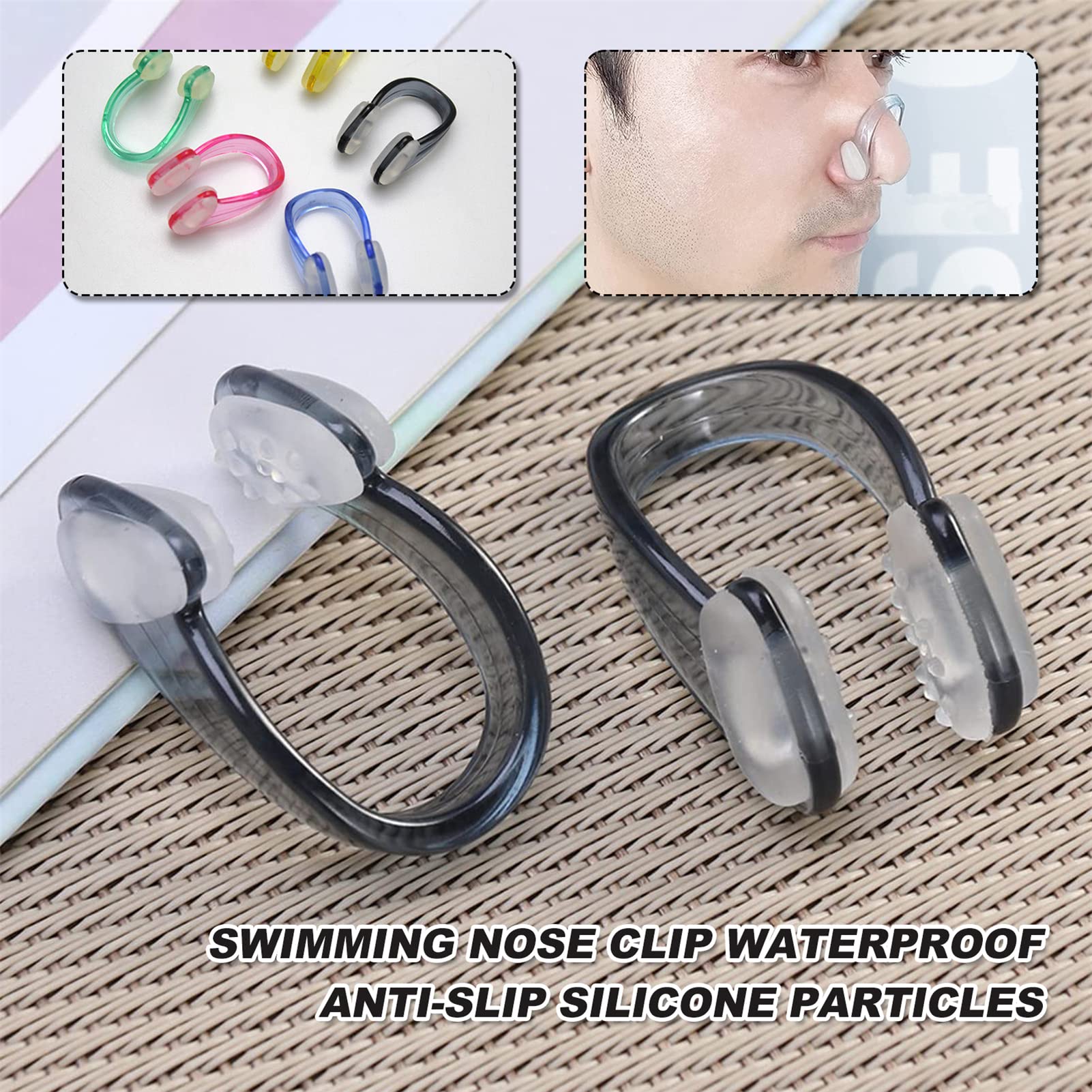 Clip Per Naso Da Nuoto SIGANDG - 6 Pezzi In Silicone Con Scatola, Per Adulti E Bambini - Foto 4