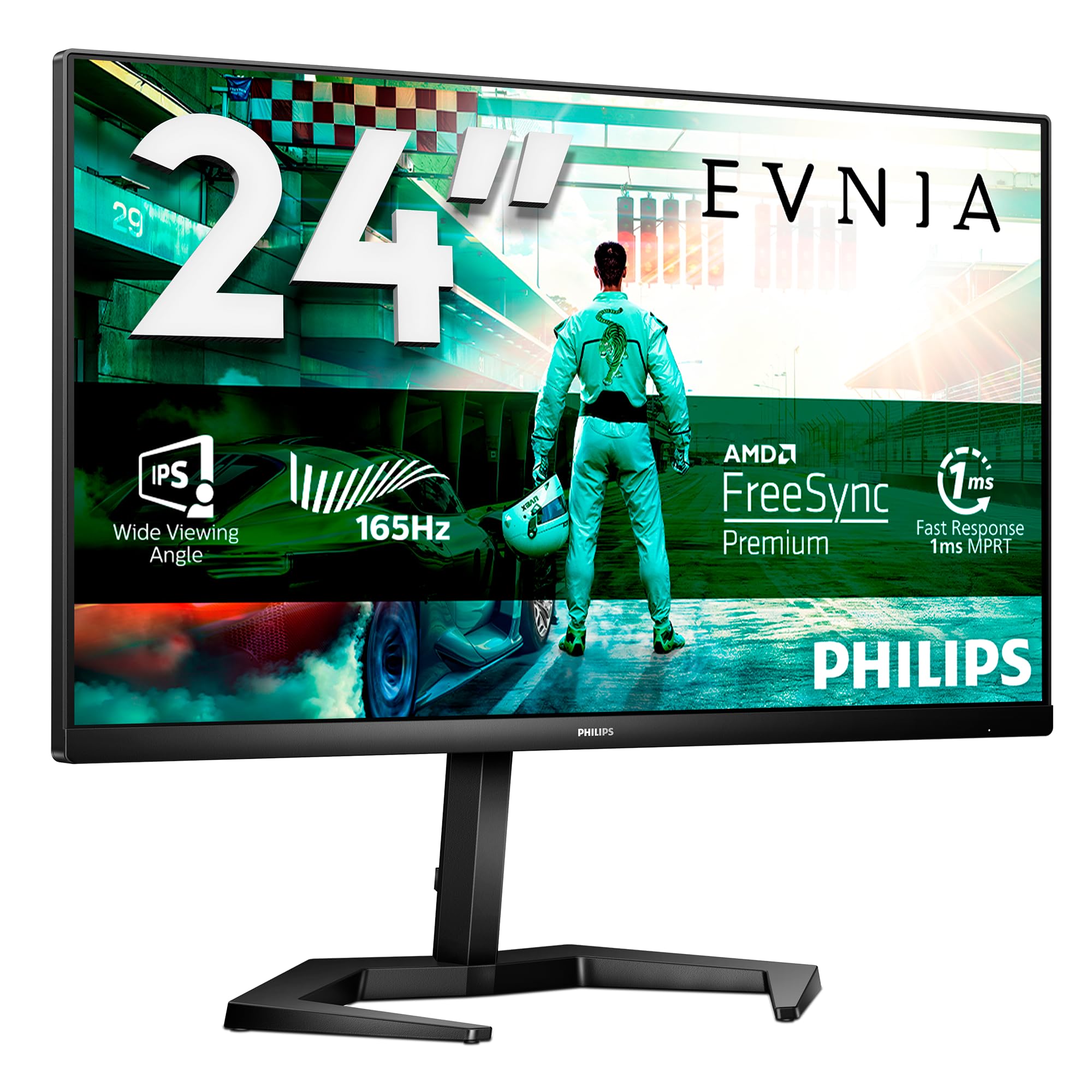 Philips Philips Evnia 24M1N3200ZS - 24 Inch FHD Gaming monitor, 165Hz, IPS, 1ms, AMD FreeSync, Low Input Lag, Smart Image, Smart Contras