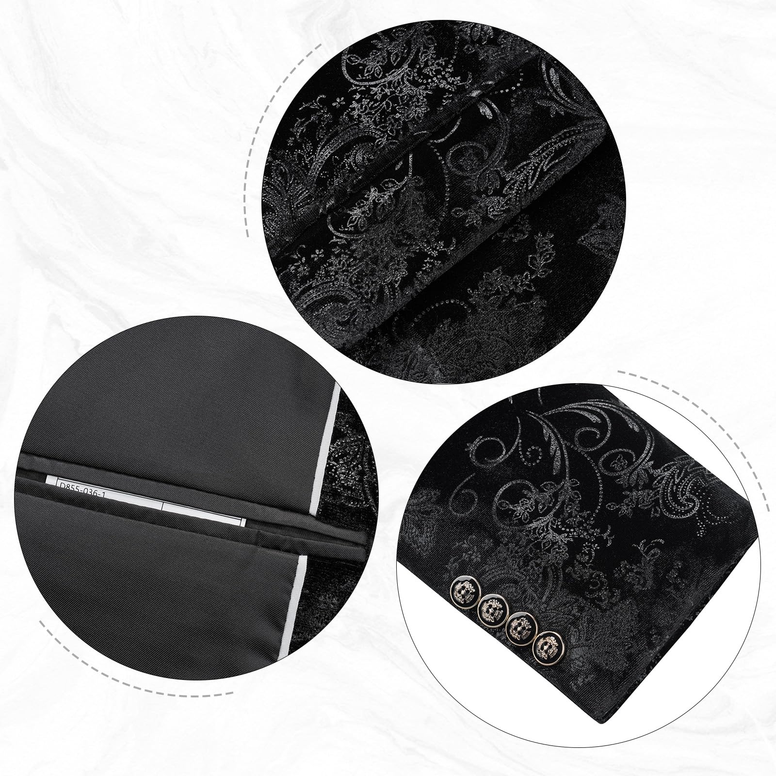 Blazer Homme de fête à Paillettes Casual Veste de Smoking Slim Fit pour Soirée Veste de Costume Mode