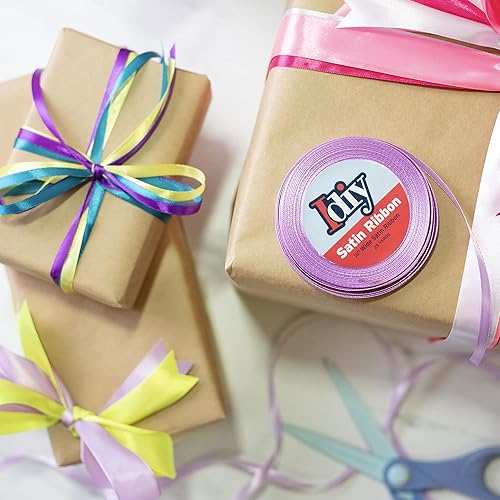 Miniatura 7 de Cinta de satén (14 pulgada, 50 yardas) sin alambre, manualidades y manualidades, cestas de envoltura de regalos, decoración de boda, proyectos de