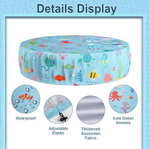 Miniatura 3 de Cubierta redonda para piscina de 71 pulgadas, plegable para niños, cubierta solar para piscina de perros, bañera de niños, cubierta de seguridad