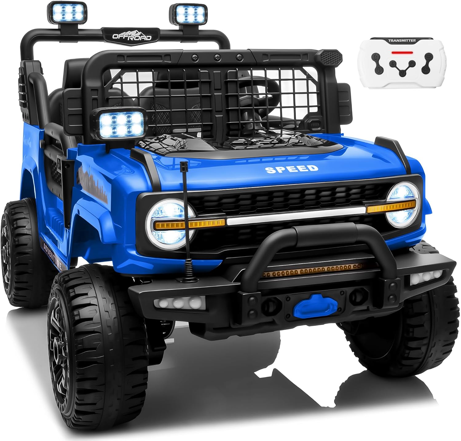 24V Ride on Car, Electric 2 Seater Ride On Truck Toy w/Remote Control, 800W Motor Off-Road UTV, 3-5 MPH Speed, Bluetooth Music, Flashing Lights, Reverse Beep, Ride on Toys for Big Kids 4-8