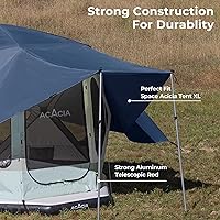 Vista 6 de ACACIA Toldo para 4 personas para sistema de campamento Space Acacia, lona de camping impermeable PU2000 para camping de 4 estaciones, lona de Star