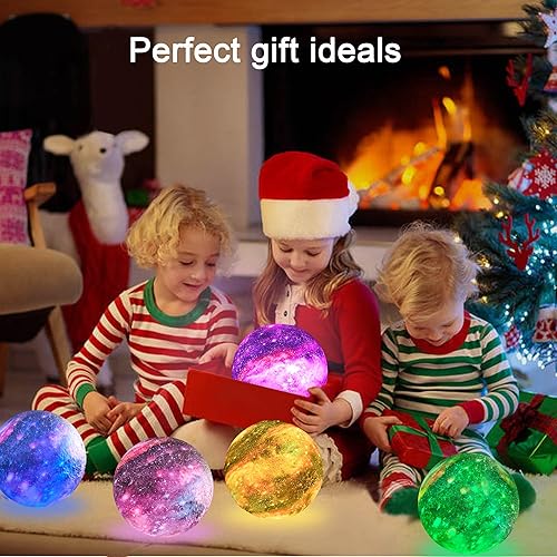 Miniatura 7 de Lámpara de luna integrada Bluetooth máquina de sonido de ruido blanco luz nocturna para niños, luz de luna multicolor de 5.9 pulgadas, luz de luna