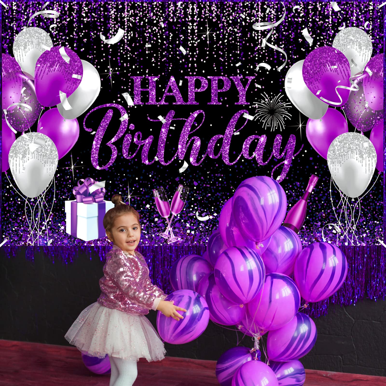 Bannière D'anniversaire Pré-enfilée, Ensemble De Bannières D