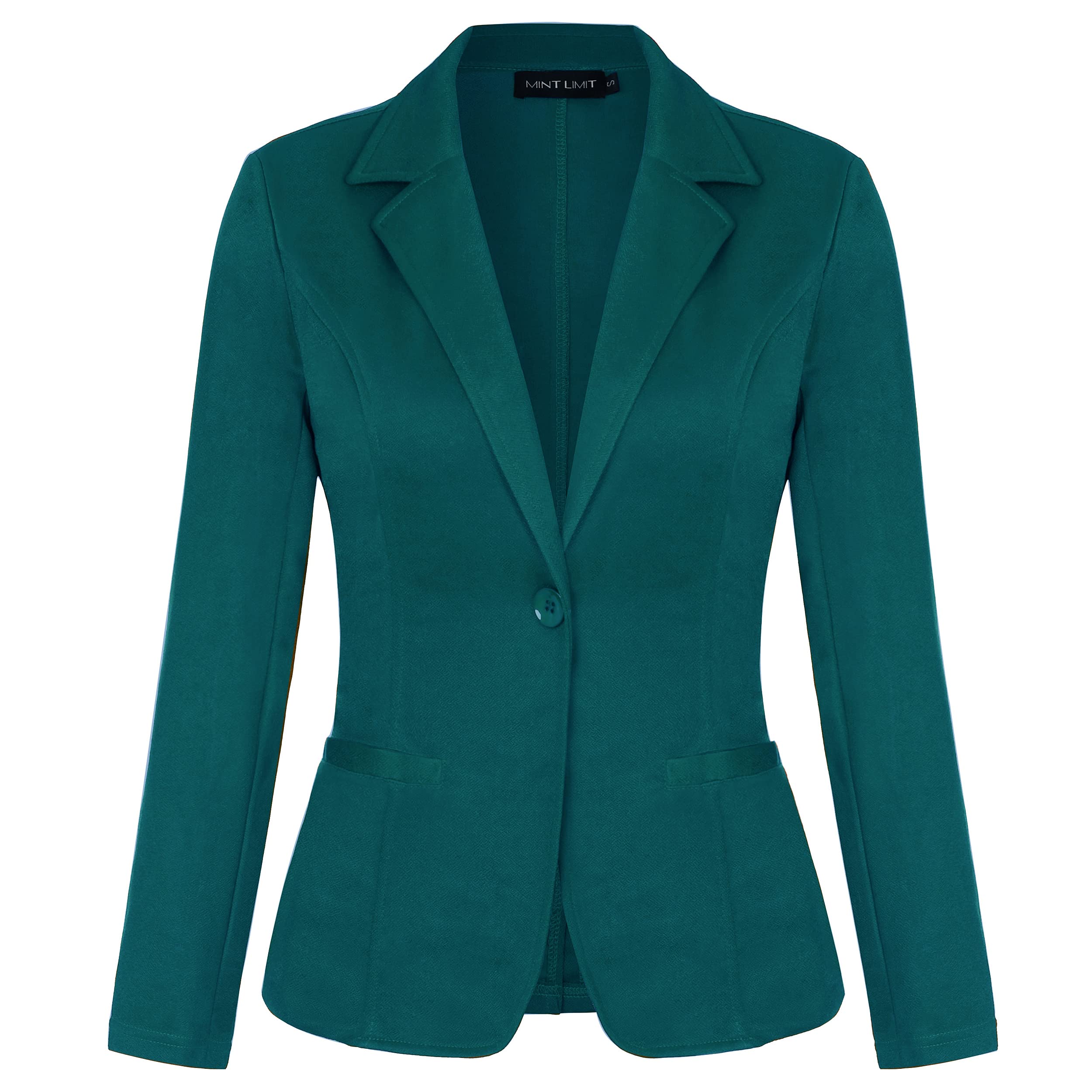 Women Casual Long Sleeve Open Front Collared Blazer Work Suit Office Jacket with Pockets-image-44