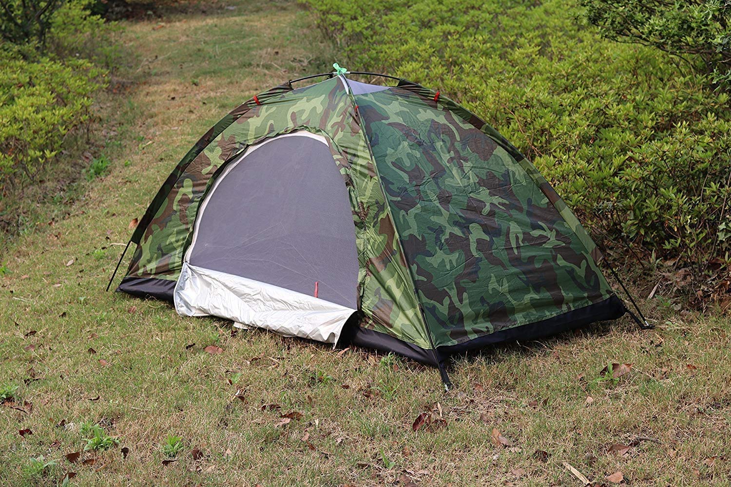 Campingzelt Leichtes Rucksackzelt Tarnmuster Outdoor-Ausrüstung für Camping, Wandern und Radtouren – Verbesserte Große Raumversion