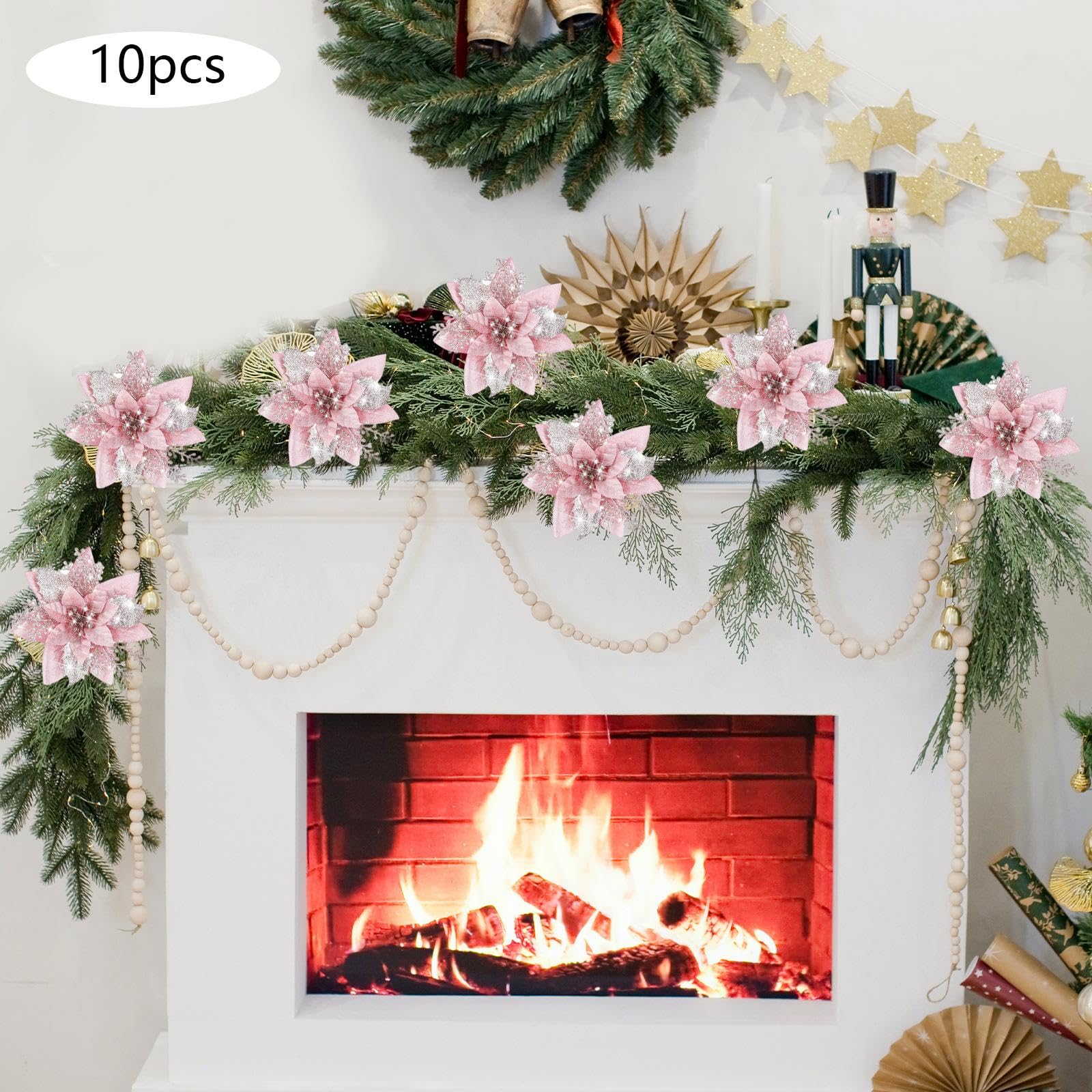Amazon｜Toysmith クリスマス ポインセチア 造花 クリスマス