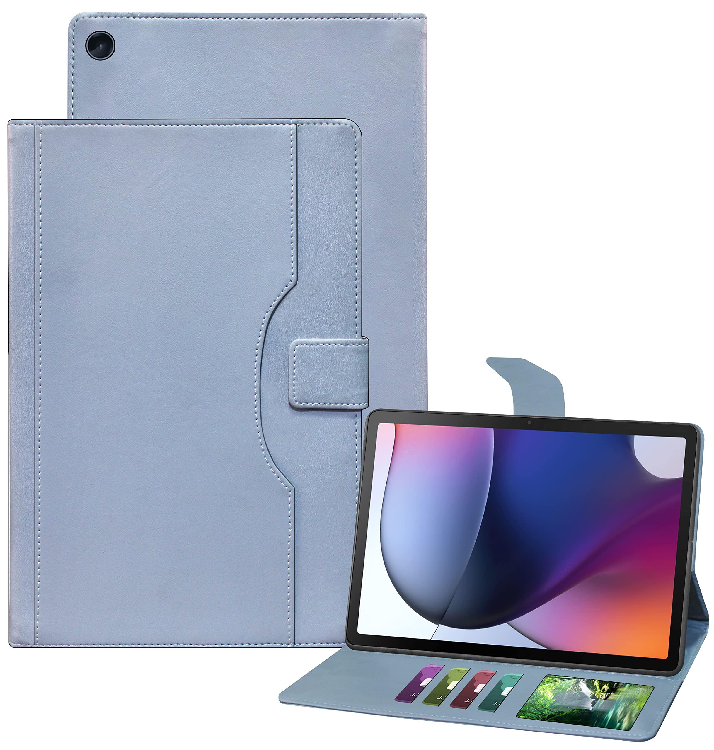 TGK Multi-Angle Viewing Smart Stand with Document Card Pocket Wallet Leather Flip Case Cover for Motorola Moto Tab G62 10.6 inch Tablet (Sky Blue) (B0BDL5DDFG) Amazon Price History, Amazon Price Tracker