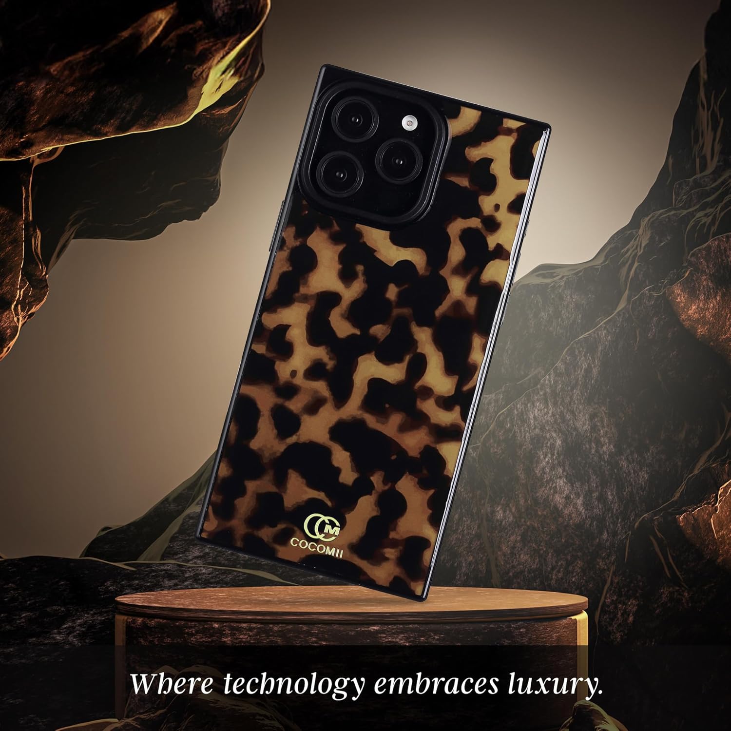 COCOMII Rectangle Case for iPhone 12/12 Pro, Compatible with MagSafe, Chestnut Tortoiseshell