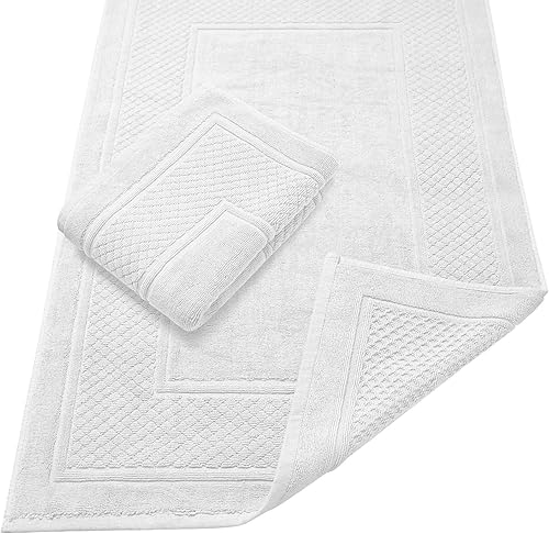 Miniatura 1 de Avalon Towels Tapetes de baño para baño, absorbentes, de secado rápido, tapetes de baño 100% algodón, suaves, tapetes de baño blancos, absorbentes,