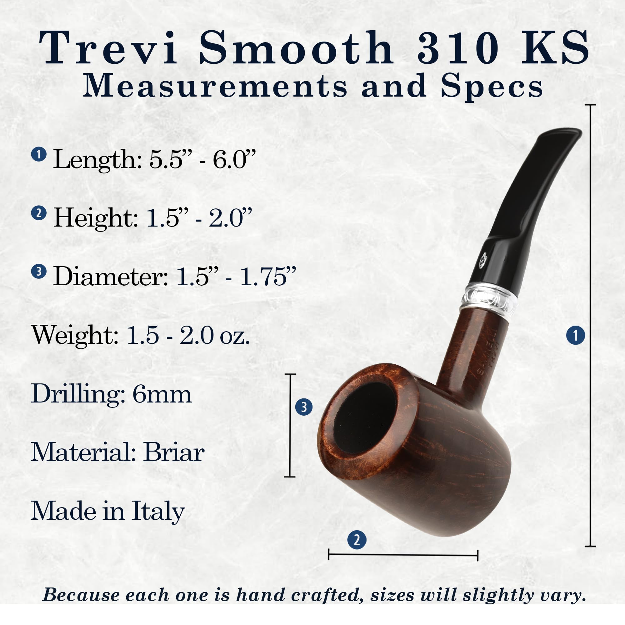 Amazon.co.jp: Savinelli イタリアンタバコ 喫煙パイプ トレヴィ