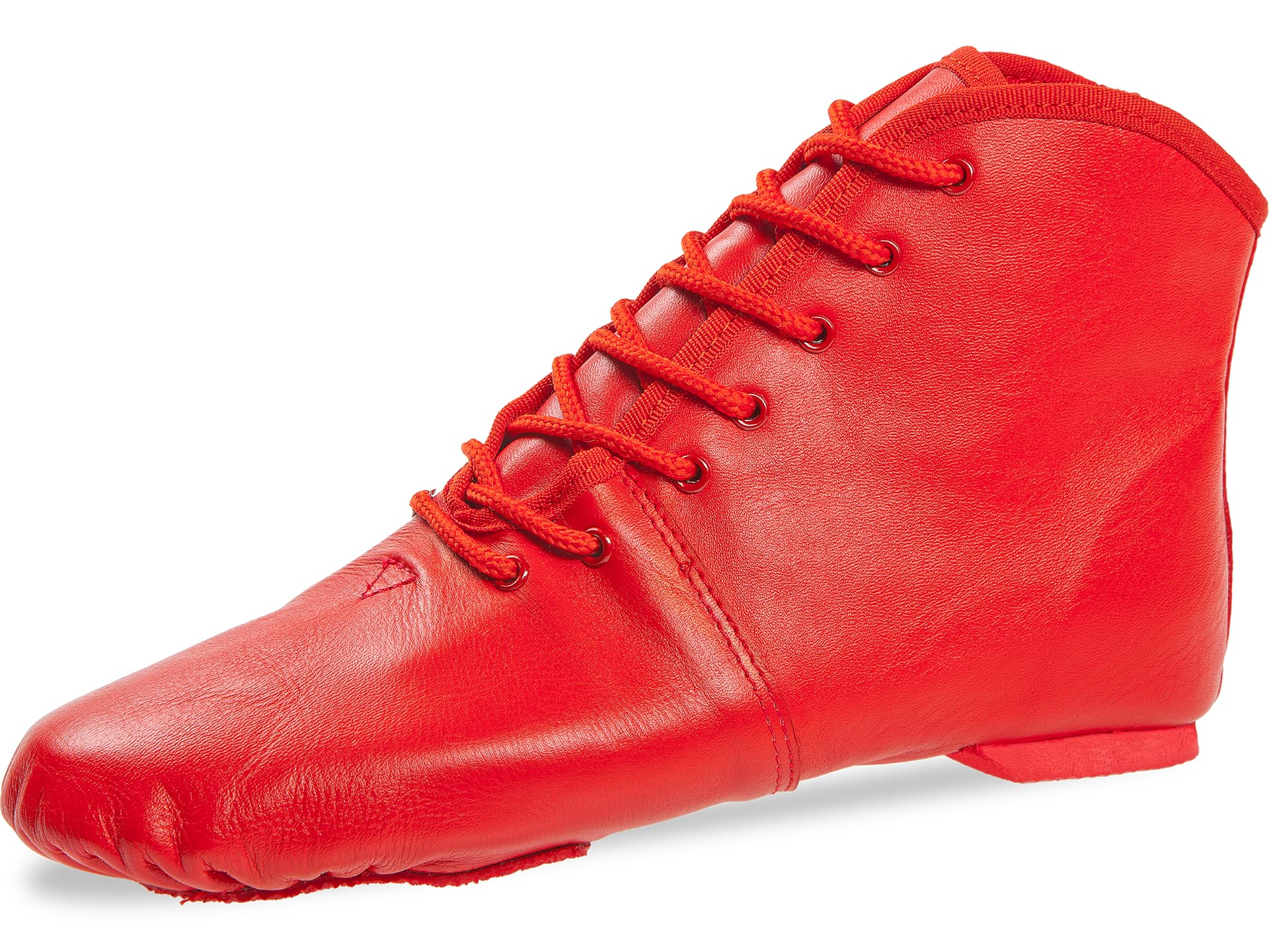 Diamant Gardestiefel in rot Leder mit geteilter Gummisohle Turniertauglicher Garde-, Show- & Jazztanzstiefel
