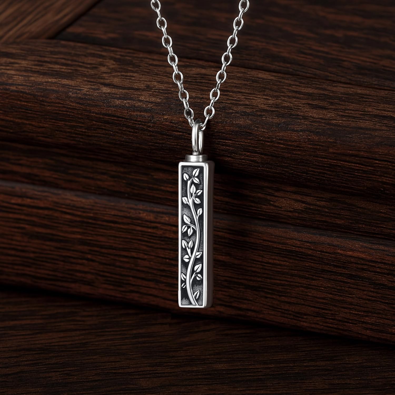VERECICLYS925 Sterling Silver Ashes Cremation Pendant Necklace Urn for Ashes Sterling Silver Jewelry for Women V6 - Image 3