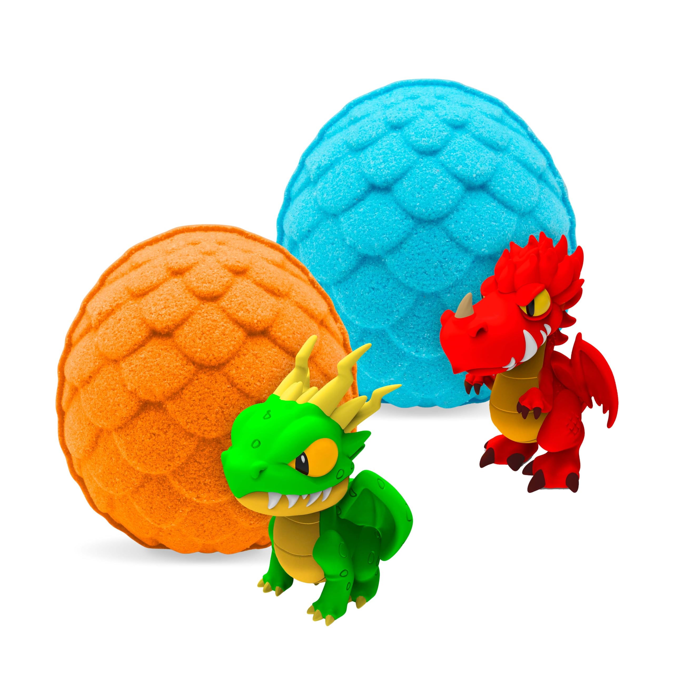 INKEE Surprise Dragons – Bomba da bagno per bambini con sorpresa, drago giocattolo all'interno – Palla da bagno per bambini con fragranza Coca arancione – divertimento palline da bagno con sorpresa (1