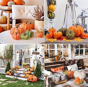 Amazon.com: FUTUREPLUSX 38 PCS Assorted Artificial Pumpkin
