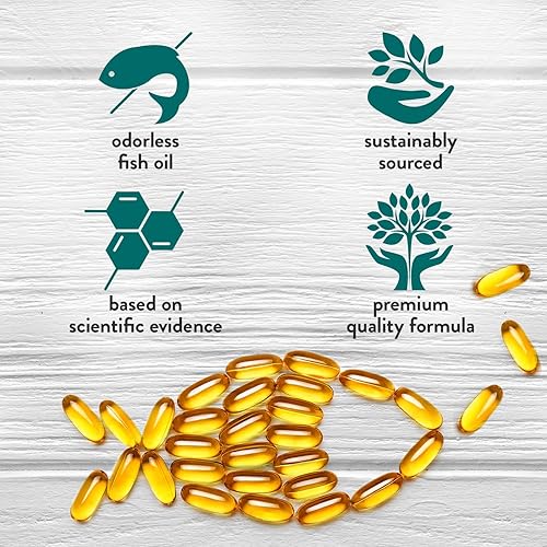 Miniatura 3 de Swisse Suplementos de aceite de pescado salvaje Omega 3 para mujeres y hombres 1000 mg cápsulas blandas Suplementos de aceite de pescado EPA DHA