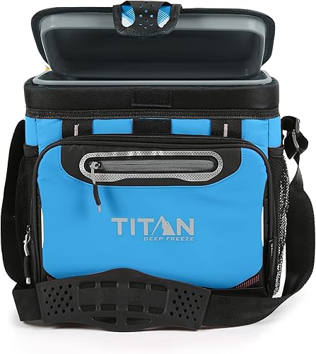 Miniatura 30 de Titan by Arctic Zone Deep Freeze Cooler - Zipperless Hardbody Cooler - Deep Freeze Insulation, HardBody Liner, and SmartShelf Seagrass,Cítrico,Caza