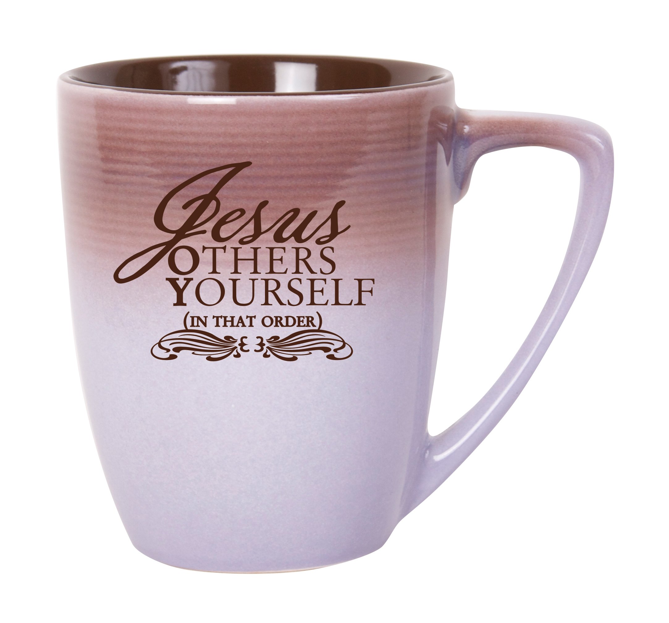 James Lawrence Jesus Others Yourself in that order Ribbed Reactive Mug 14 ounces
