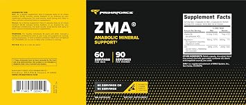Primaforce ZMA Dietary Supplement, 180 Capsules