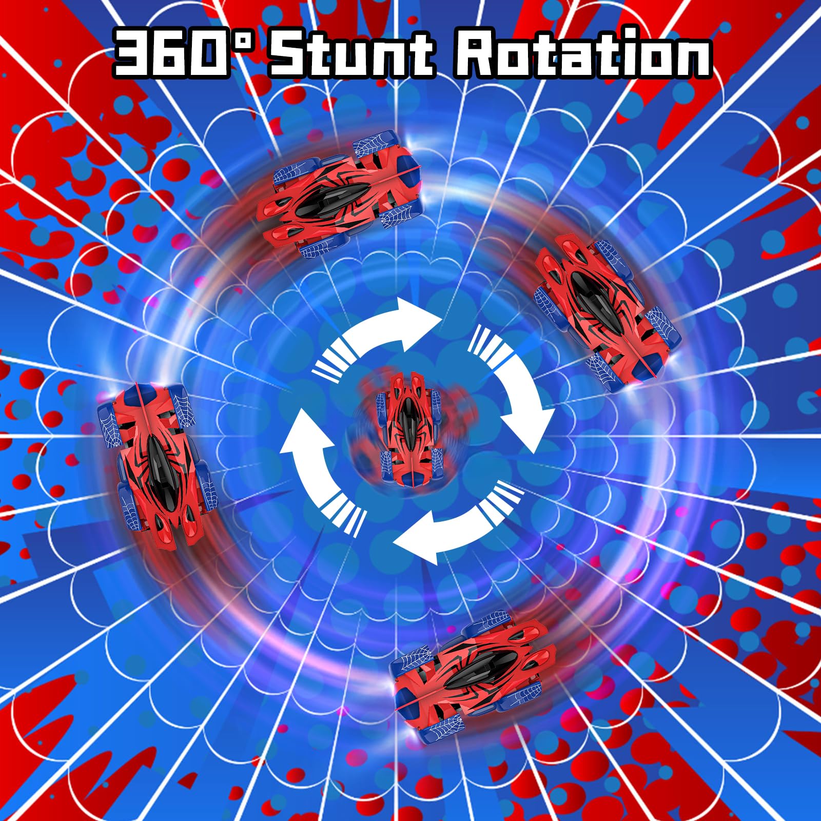 Macchina Telecomandata per Bambini 3-12 Anni, 360° Rotazione Auto Radiocomandata Arrampicata Muri RC Drift Car Ricaricabile con Luce LED Giocattoli Giochi Regalo Compleanno per Maschio Bambina