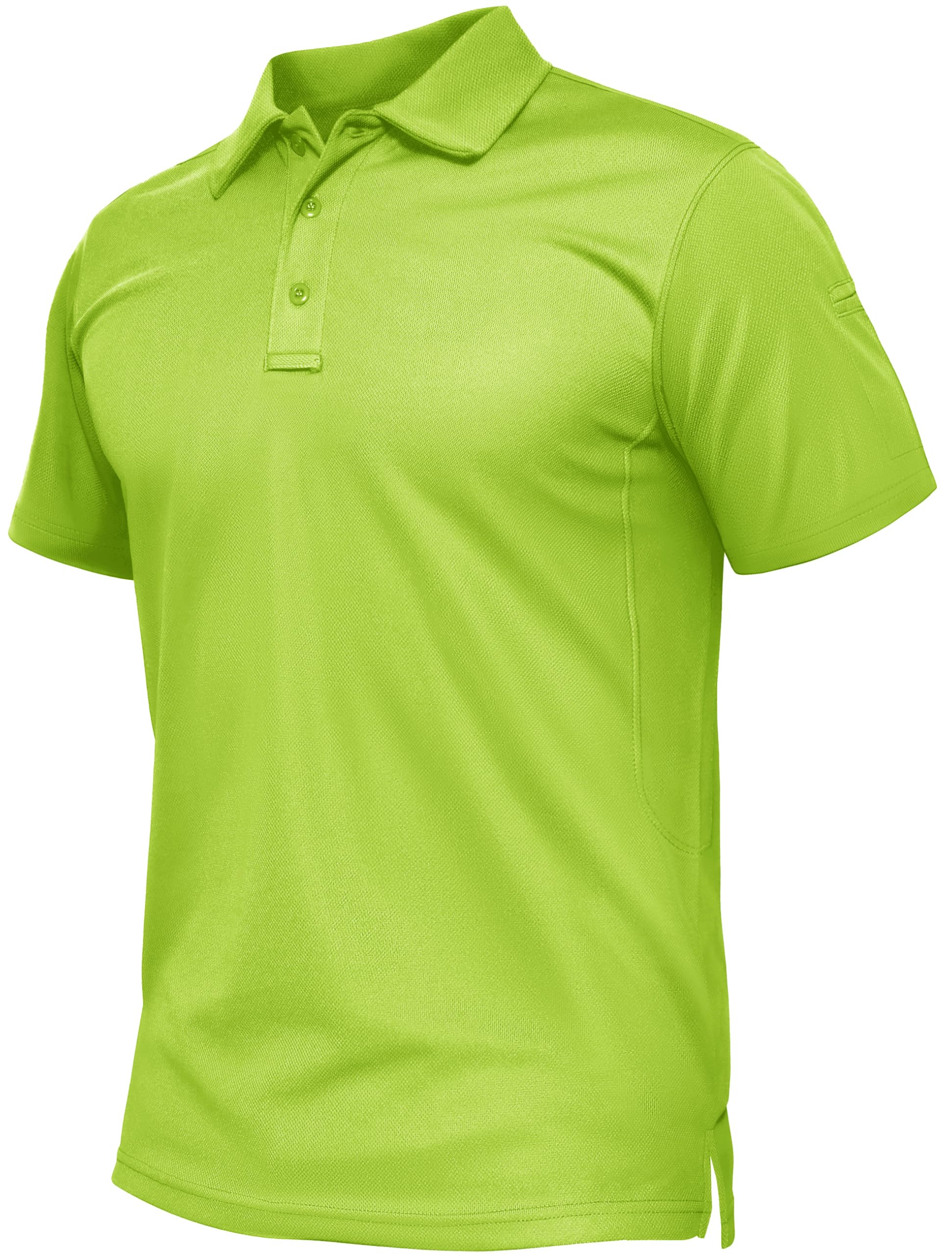 TACVASEN Mens Polo Shirts Short Sleeve Quick Dry Collared Shirt Performance Pique Polos for Athletic Tactical Golf Work