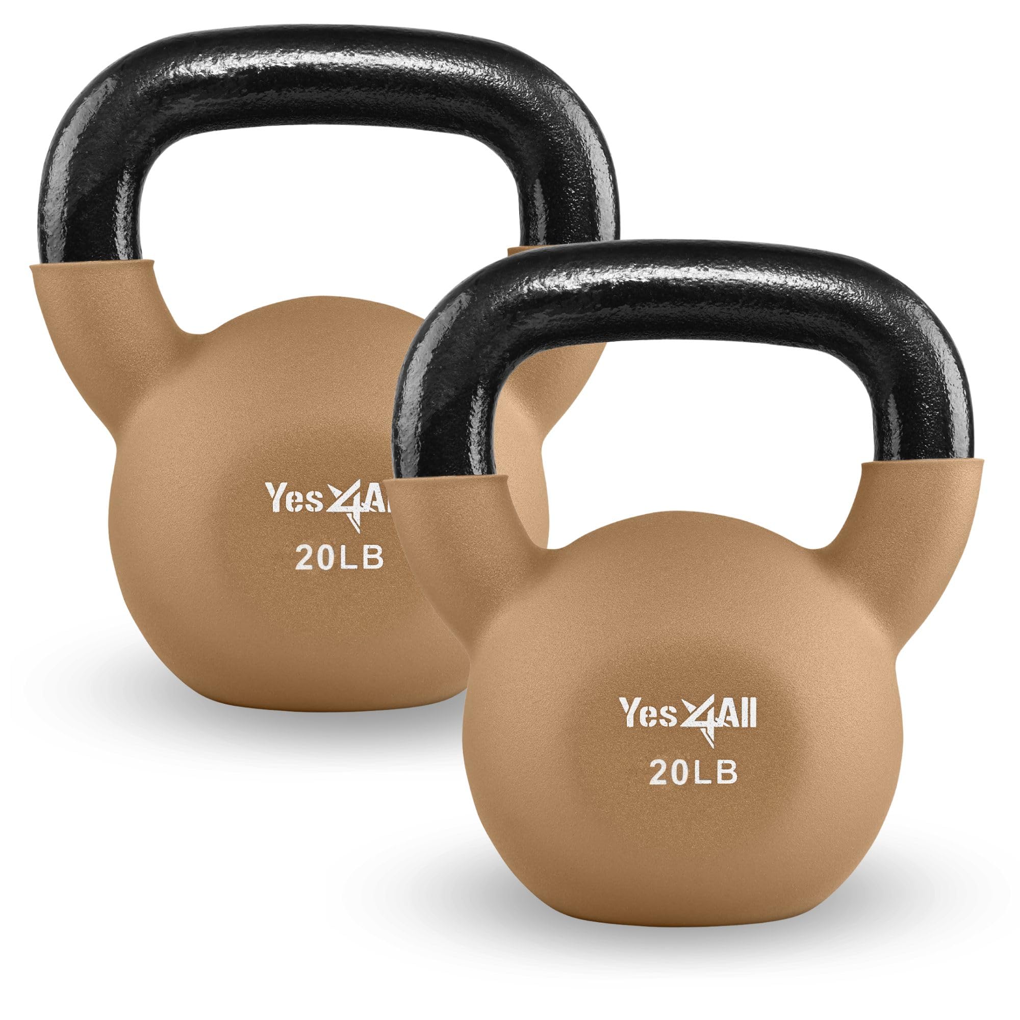 Yes4All Kettlebells 5lbs-65lbs & Kettlebell Sets Adjustable Weights, Kettlebell for Weight Training, Home Workout Equipment with Secure Grip for High Rep, Exercise Equipment
