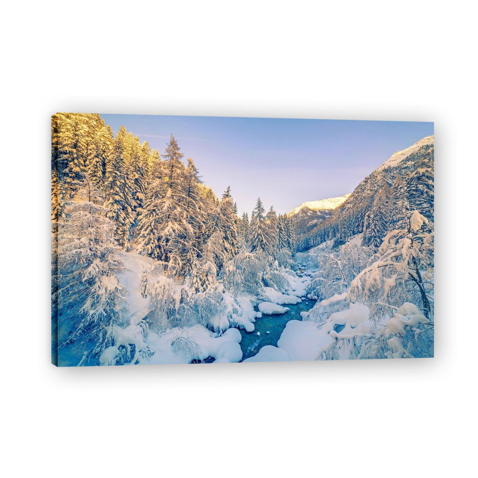 絵画 Winter Mountains Winter landscape in Switzerland near Engadin