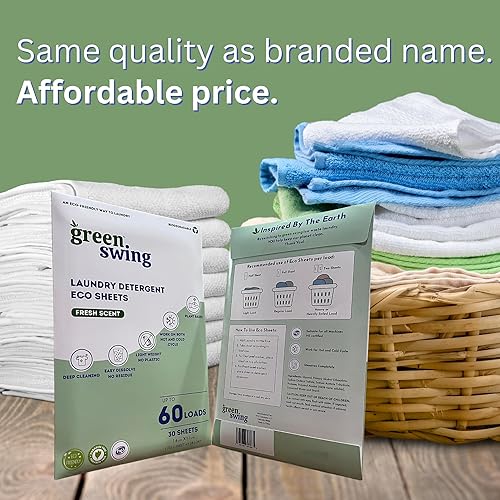 Miniatura 2 de Bajo precio, gran calidad, hojas ecológicas de detergente para ropa, 60 cargas (30 hojas), nueva tecnología sin líquidos, fácil de usar (aroma
