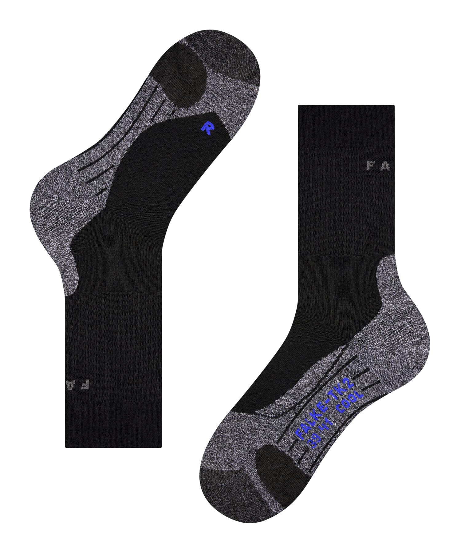 FALKE TK2 Cool calcetines senderismo amortiguación media antiampollas refrescante vegano secado rápido transpirable lyocell 1 par