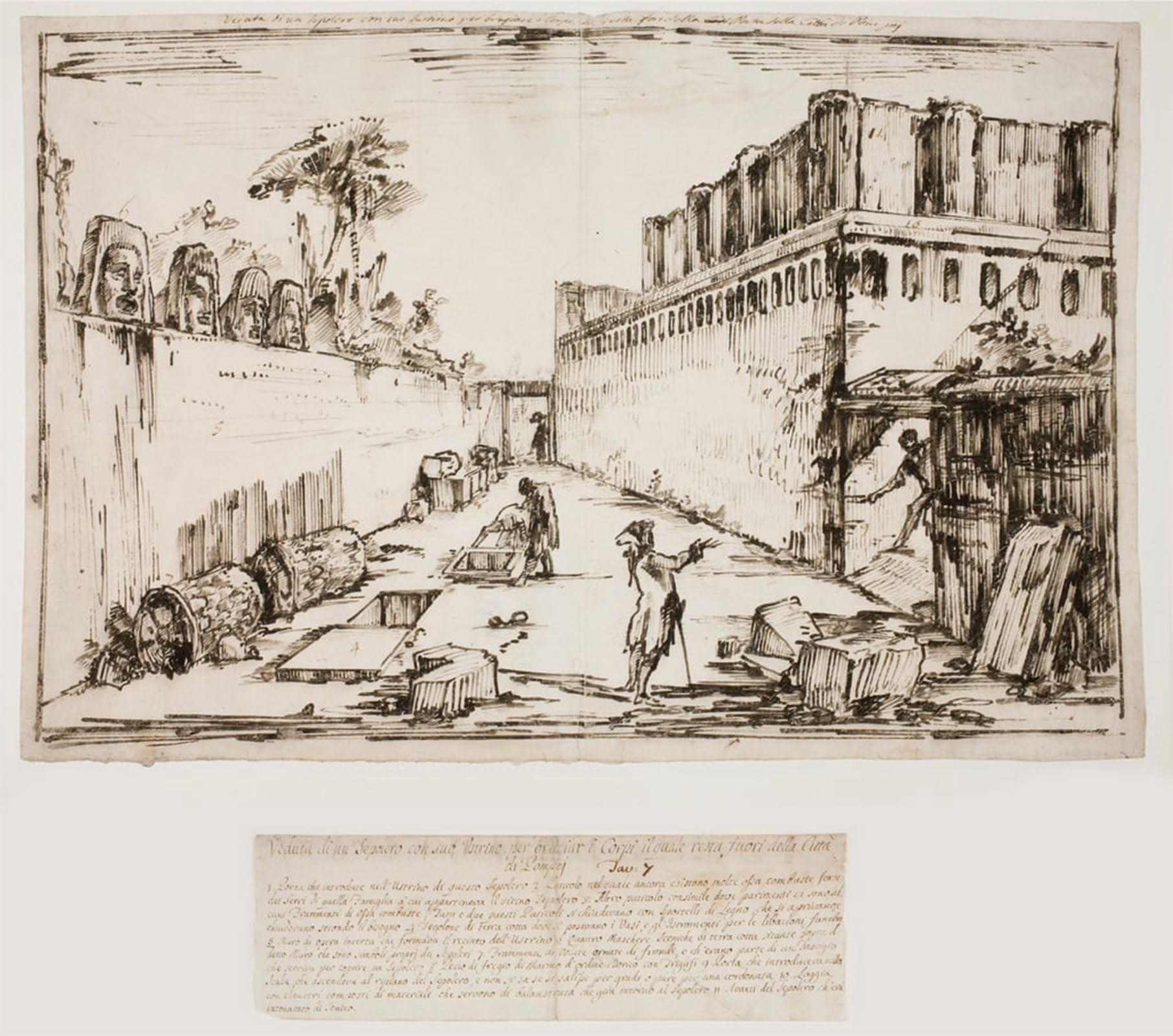 ARTXLXXBN Famous Painting Canvas Artwork Graffiti Print the Tomb of the Istacidi Pompeii by Battista Piranesi Portrait Canvas Image for Home Decor 60x90cm