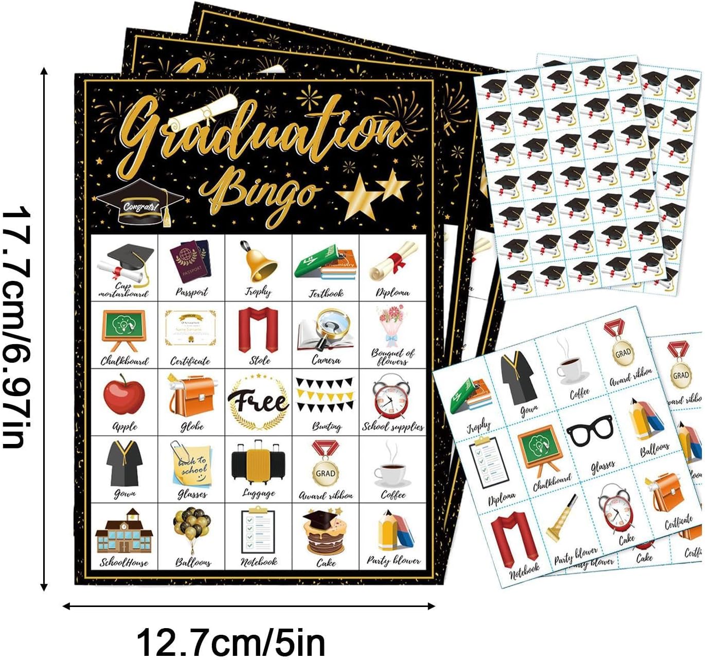 Graduation Bingo Game Cards - 24-Player Grad Party Supplies | Graduation Class Game,for Family Friends Classmates University College - Image 5