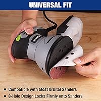 Vista 7 de WORKPRO 50 discos de lija de grano 60 – Papel de lija de 5 pulgadas con 8 agujeros de gancho y bucle para lijadora orbital aleatoria