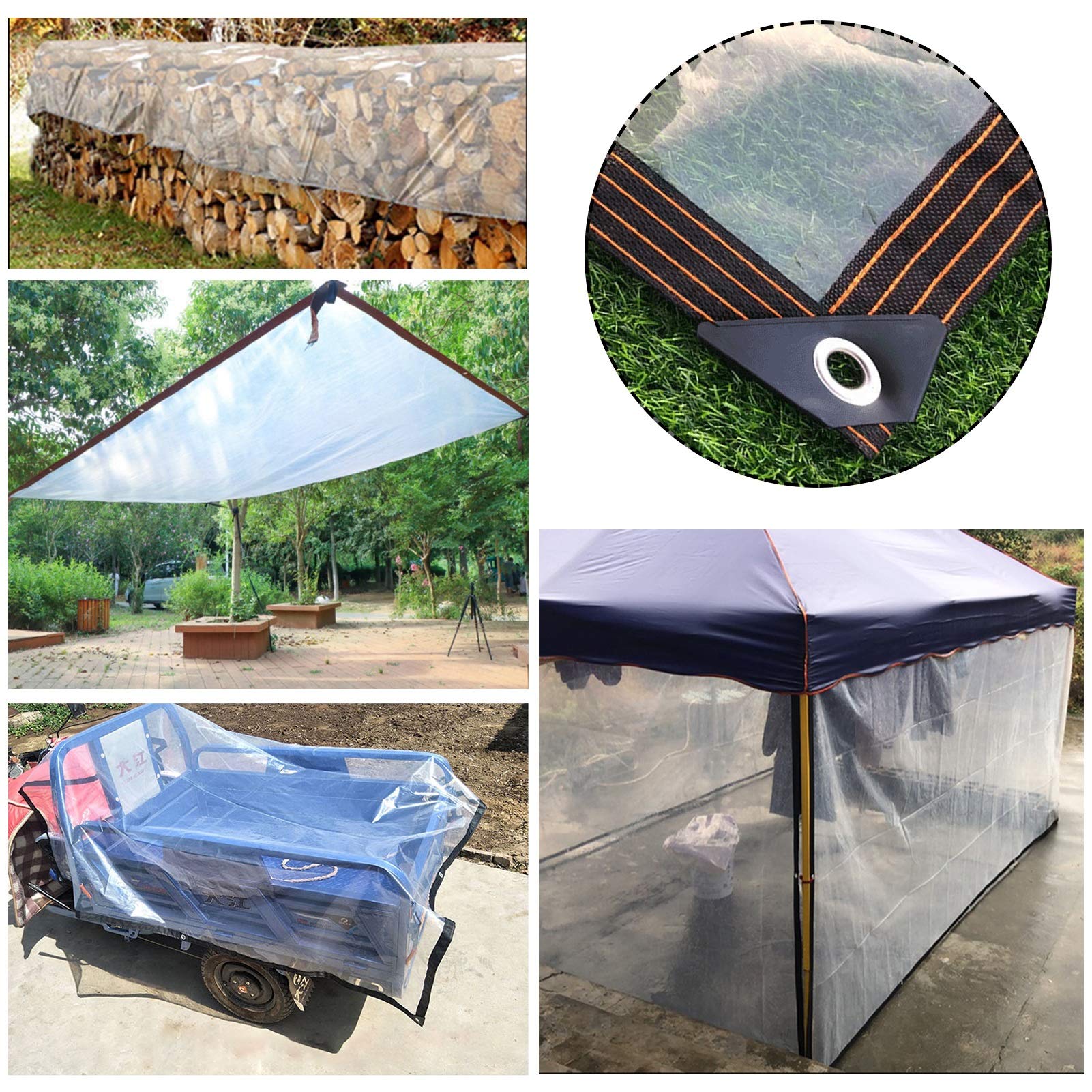 Láminas de plástico de Polietileno para jardín, Material de Bricolaje, Cubierta Impermeable Transparente, Lona, Escarcha e Insectos, protección de Aves para Plantas, de Grandes a pequeñas