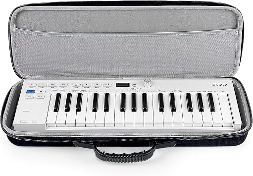 Analog Cases Pulse Case for Arturia KeyStep, Native Instruments M32 or comparable midi Controllers Transport case Made of Durable, Moulded EVA/Nylon, with Robust Rubber Handle, Black