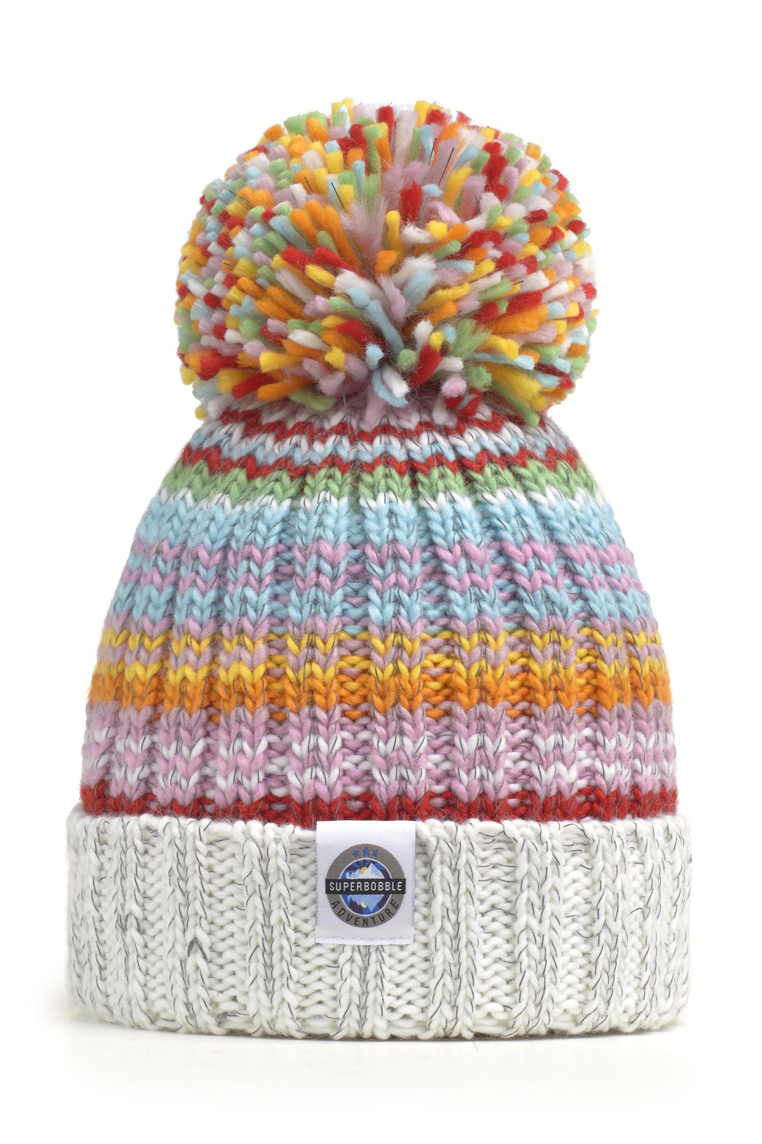 Superbobble Reflective Rib Knit Bobble HatAurora from B&Q